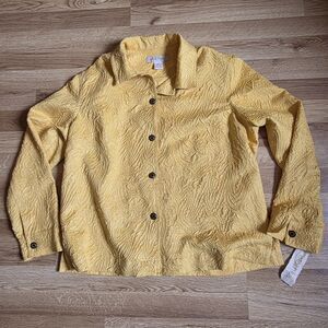 C.L.O.T.H.E.S Yellow Textured Blazer Women's Size XL Jacket - NWT